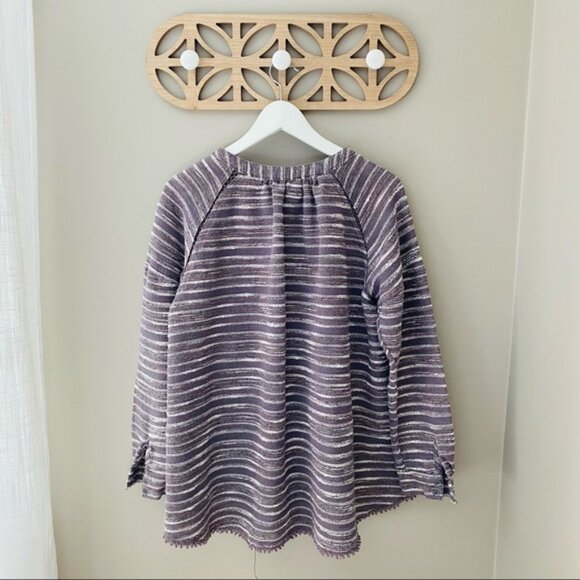 Free People Pullover Long Sleeve Top Gray/Purple Sz Small - Picture 6 of 11